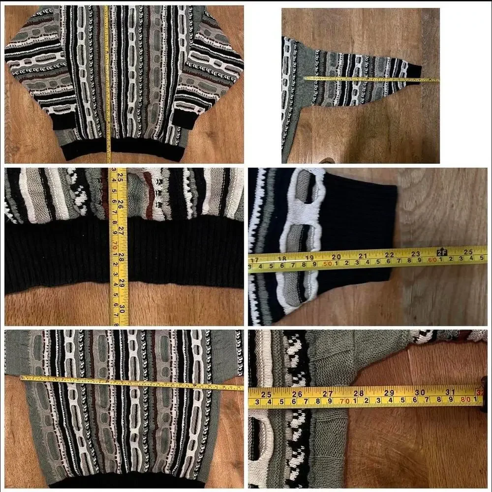 Coogi Original Style American Priority USA Green Cotton Sweater XXL Quiet Luxury - Picture 8 of 8